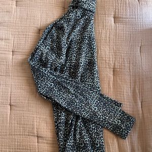 Zara Leopard Print Long Sleeve Top